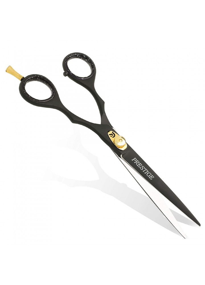 Professional Barber Hair Cutting Scissors/Shears with Detachable Finger Rest - Black